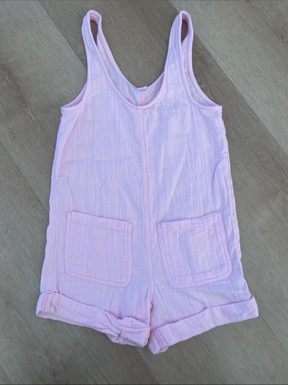 Old Navy Light Pink Cotton Girls Romper